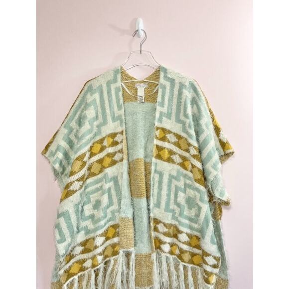 Free People Boho Diamondback Cozy Kimono One Size - Picture 7 of 9